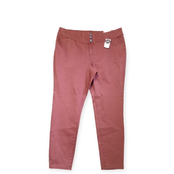 NWT Lane Bryant high rise burnt orange jegging flex magic waistband size 18 - Picture 1 of 7
